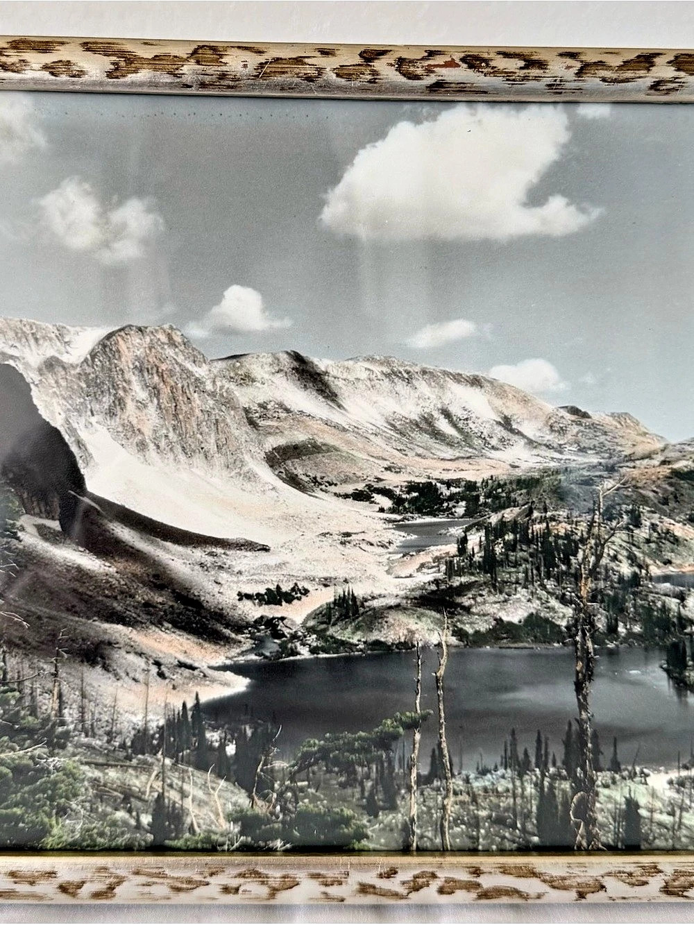 Svenson-Ludwig Studio Mountain Lake Landscape Photograph 8 3/4 x 10 1/2 “ VTG 19